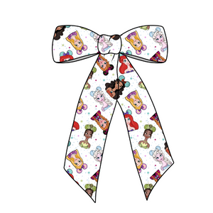 Cartoon Princesses Long Tail Fabric Bow