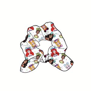 Cartoon Princesses Hand Tied  Knotted Bow Scrunchie