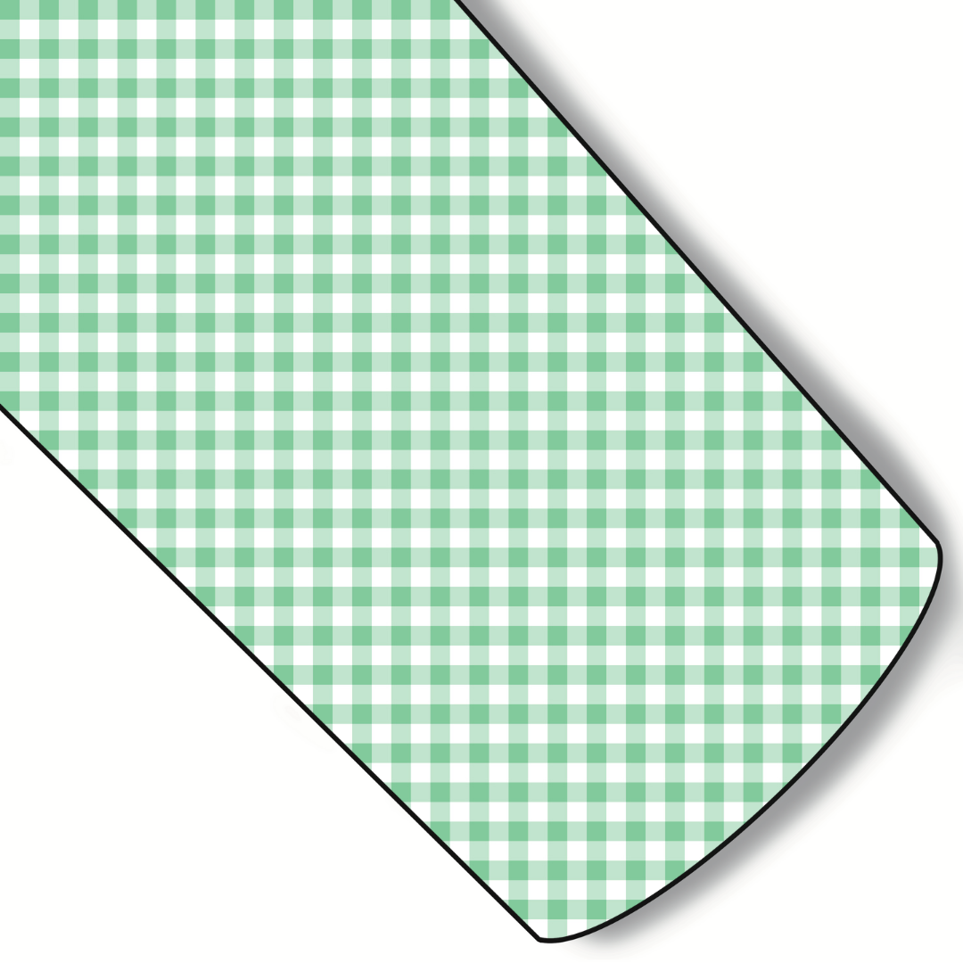 Green Gingham Custom Faux Leather Marmalade Skies