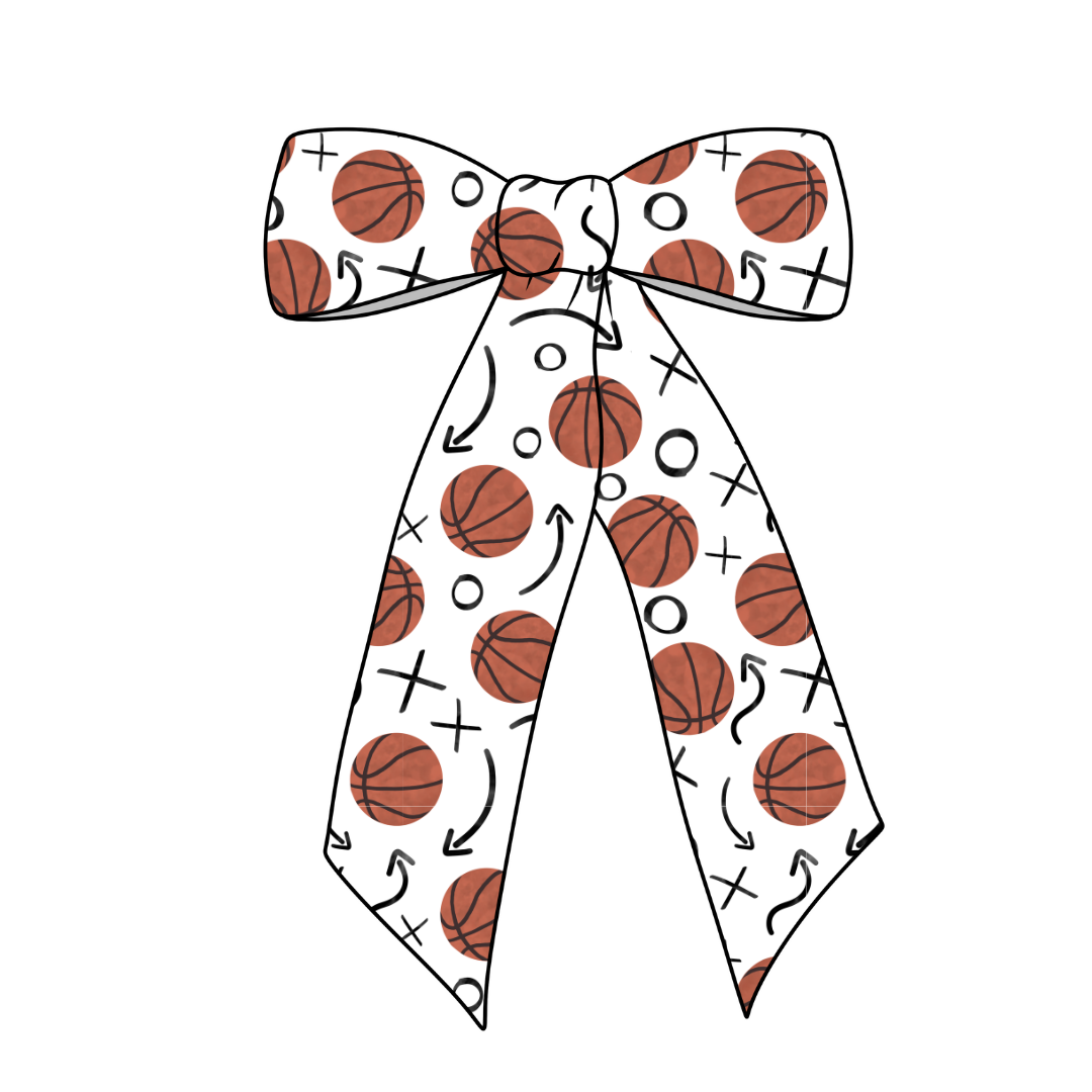 BBall Long Tail Fabric Bow Marmalade Skies