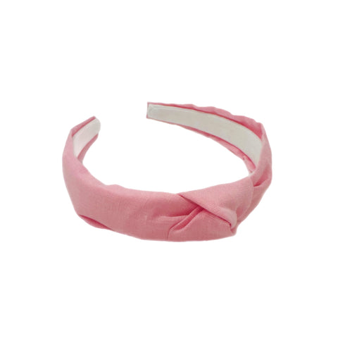 Light Pink Linen Knotted Headband