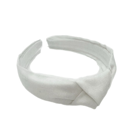 White Linen Knotted Headband