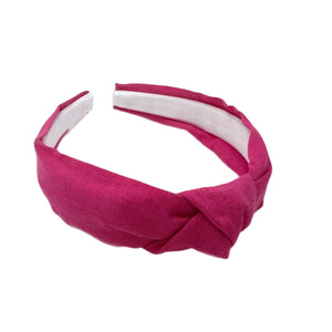 Hot Pink Linen Knotted Headband