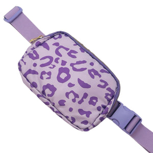 Purple Cheetah Belt Bag