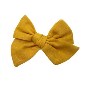 Yellow 5" Pre-Tied Fabric Bow