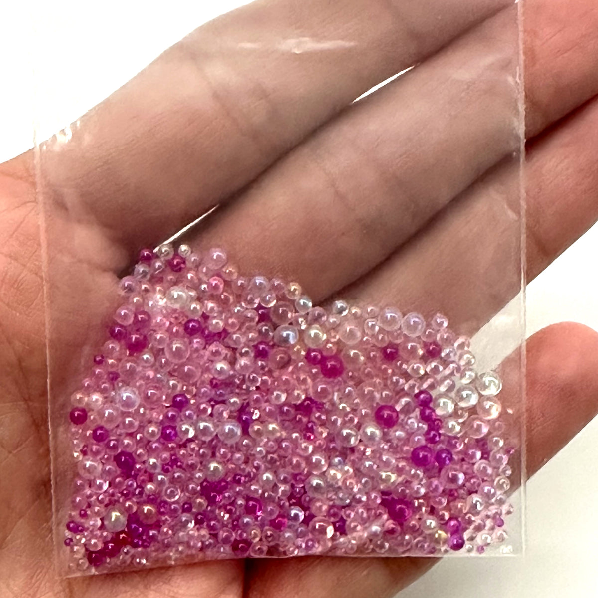 Pink Mix Glass Bubbles Beads Marmalade Skies