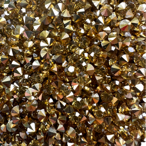 Gold & Gold Metal Metallic Bottom Diamonds