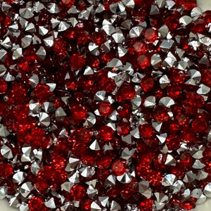 Red & Silver Metallic Bottom Diamonds