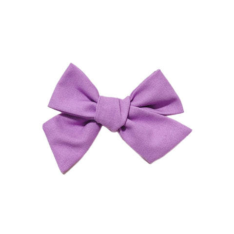 Lavender Linen 5" Pre-Tied Fabric Bow