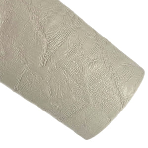 (NEW) Cream Crinkle Faux Leather
