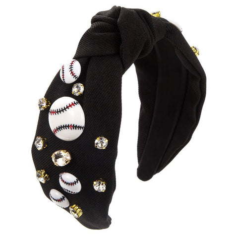 Lux Black & White Sports Knotted Headband