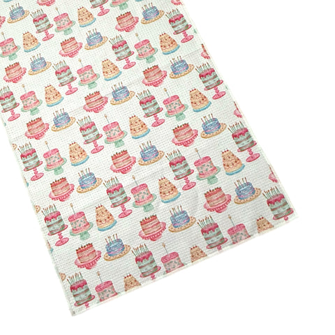 Birthday Cake Double-Sided Hand Towel