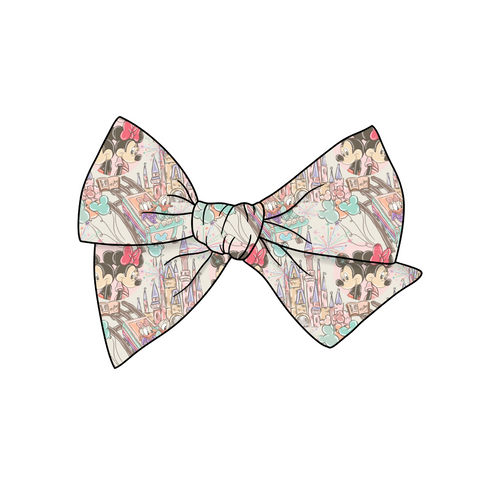 (Pre-Order) Magic in the Park  5" Pre-Tied Fabric Bow