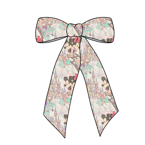 (Pre-Order) Magic in the Park Long Tail Fabric Bow