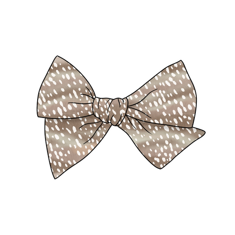 Freckled Fawn 5" Pre-Tied Fabric Bow