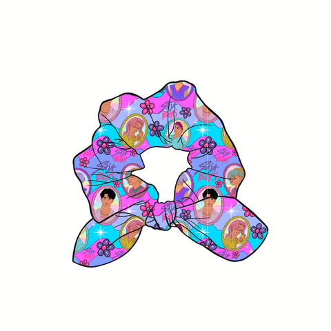 Saja Boys Hand Tied  Knotted Bow Scrunchie