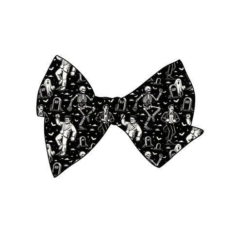 Monster Mash 5" Pre-Tied Fabric Bow