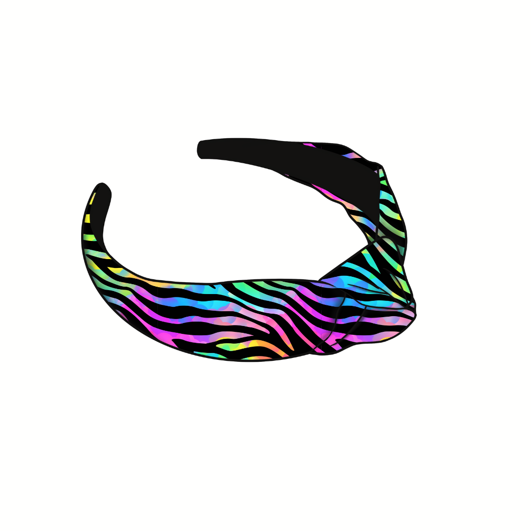 Neon Zebra Knotted Headband