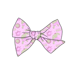 Pink Smash 5" Pre-Tied Fabric Bow