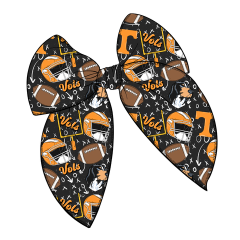 Tennessee Volunteers Large Serged Edge Pre-Tied Fabric Bow