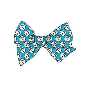 Thing 1 5" Pre-Tied Fabric Bow