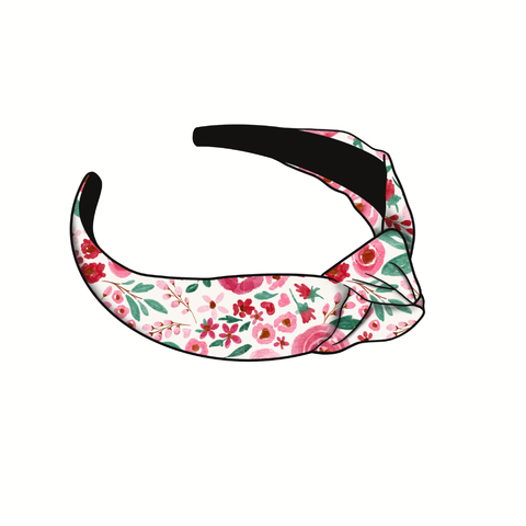 (Pre-Order) V-Day Floral Knotted Headband