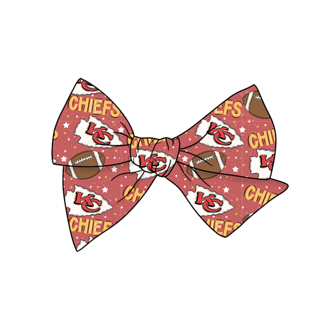 Cheifs 5" Pre-Tied Fabric Bow