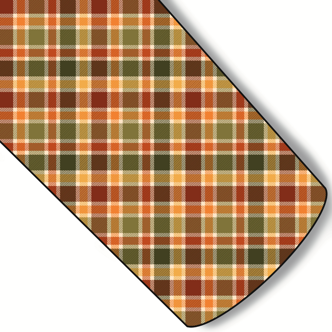 Pumpkin Patch Plaid Custom Faux Leather