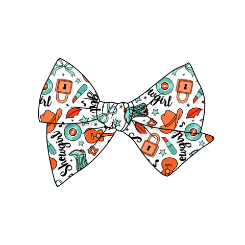 Life as a Showgirl TS 5" Pre-Tied Fabric Bow