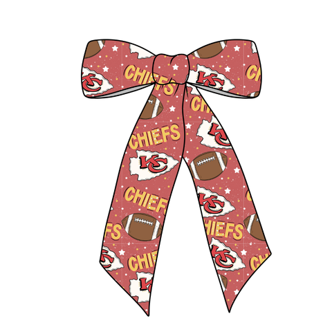 Chiefs Long Tail Fabric Bow