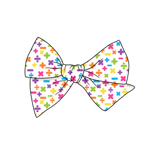 Mathematics 5" Pre-Tied Fabric Bow