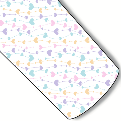 (Pre-Order) Pastel String Of Hearts Custom Faux Leather