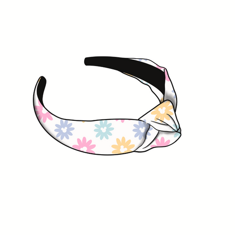Summer Mouse Flowers Knotted Headband