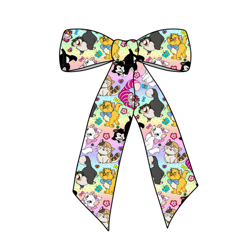 Alley Cats Long Tail Fabric Bow