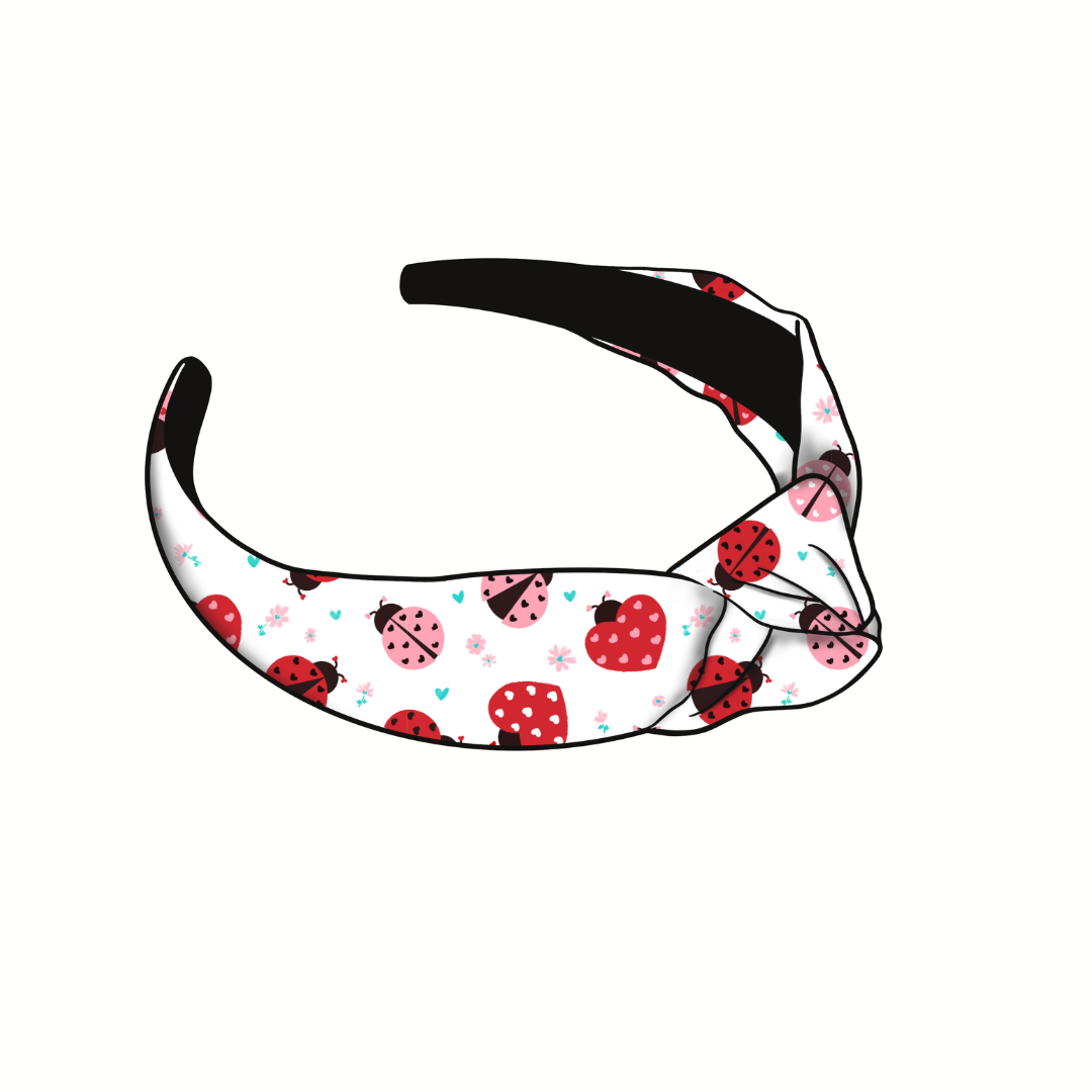 Lovely Ladybugs Knotted Headband