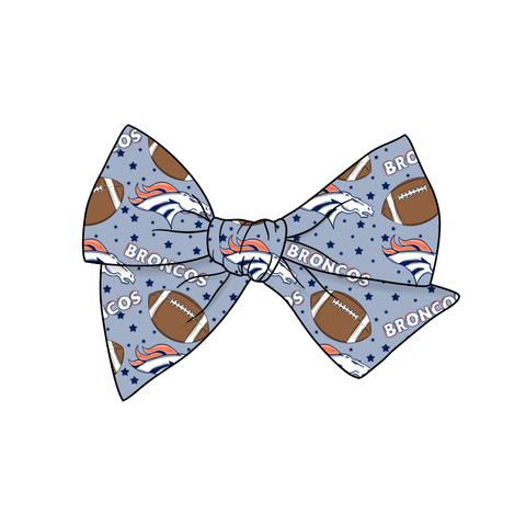 Broncos 5" Pre-Tied Fabric Bow