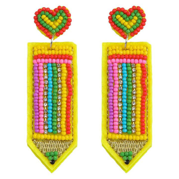 Beaded School Day Earrings