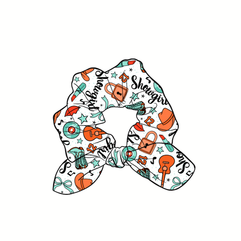 Life as a Showgirl TS Hand Tied  Knotted Bow Scrunchie