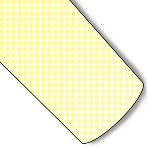 Yellow Gingham Custom Faux Leather