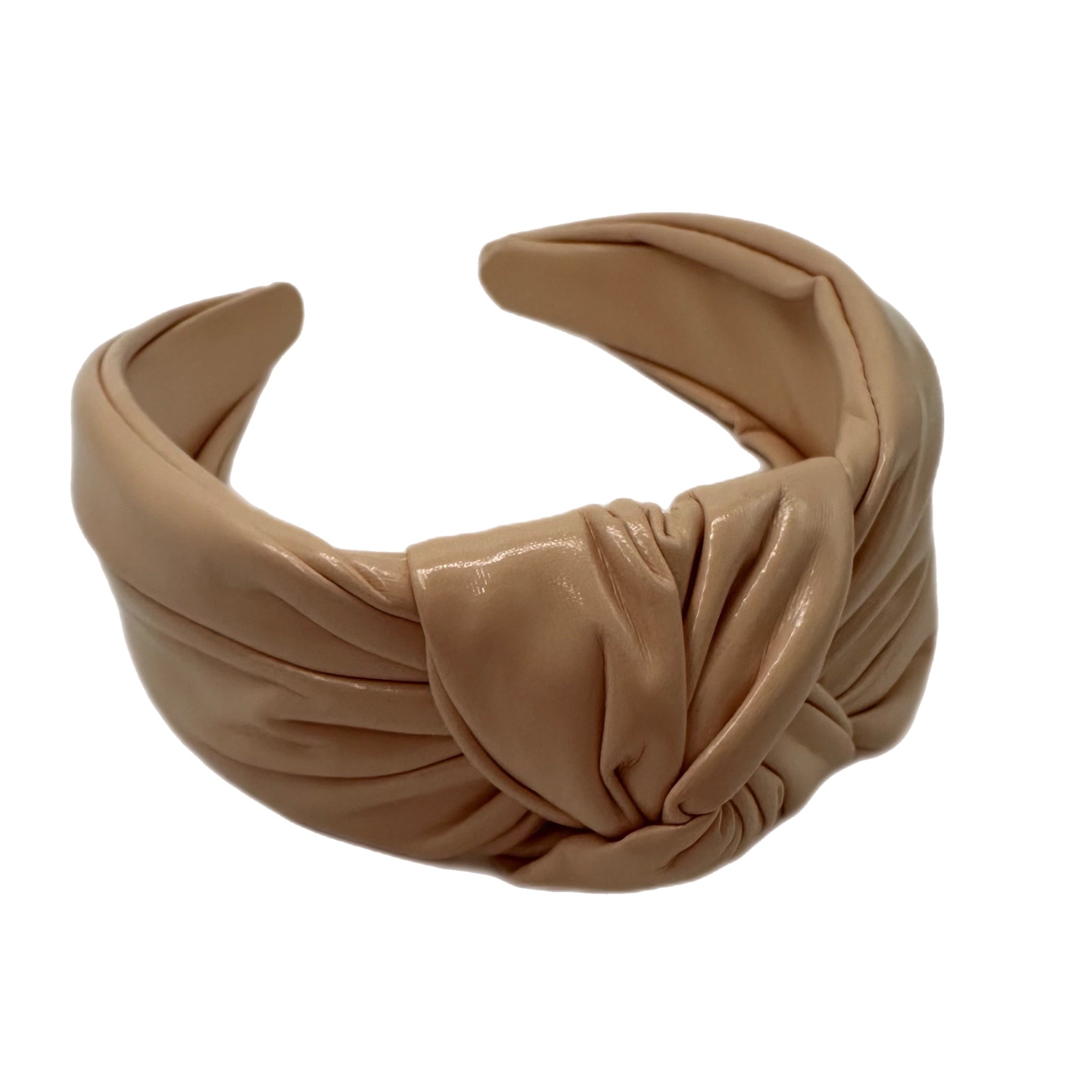 Nude Patent Leather Knotted Headband