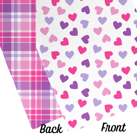 (Pre-Order) Hearts & Plaid Reversible Hand Towel / Cloth
