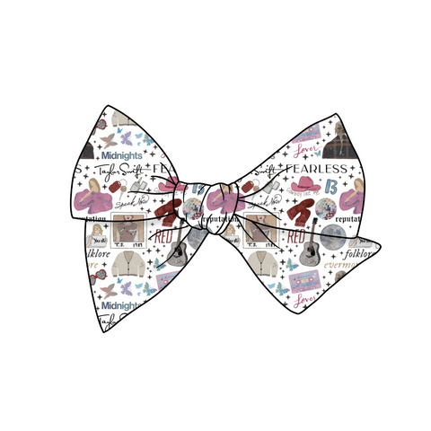 Eras Tour 5" Pre-Tied Fabric Bow