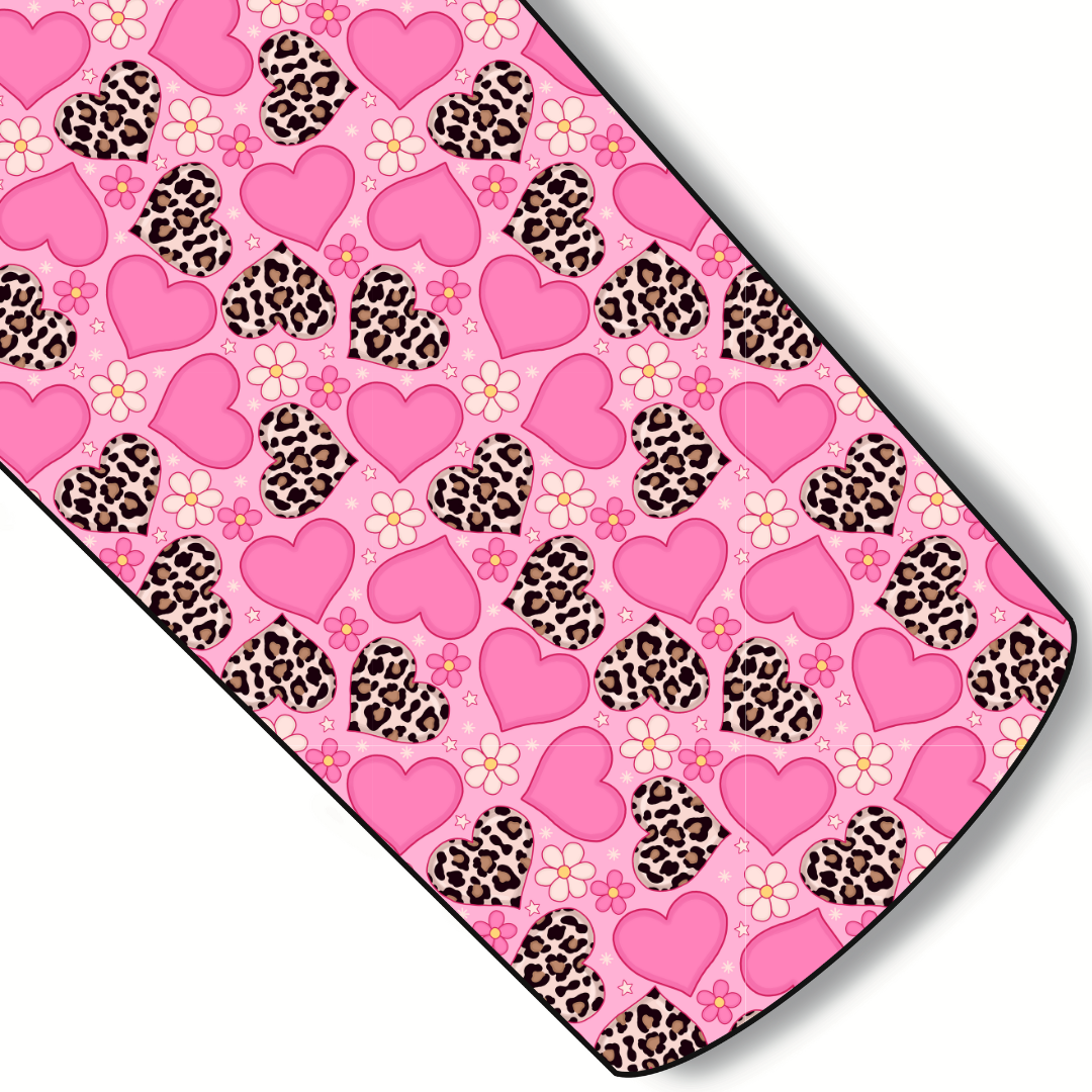 Leopard Hearts Custom Faux Leather