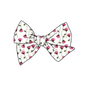 Dainty Floral 5" Pre-Tied Fabric Bow