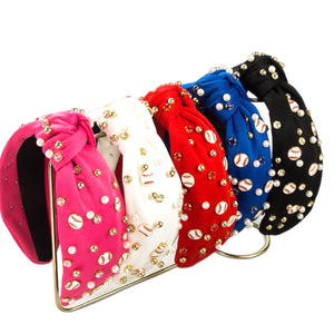 (Pre-Order) Lux Baseball Knotted Headband