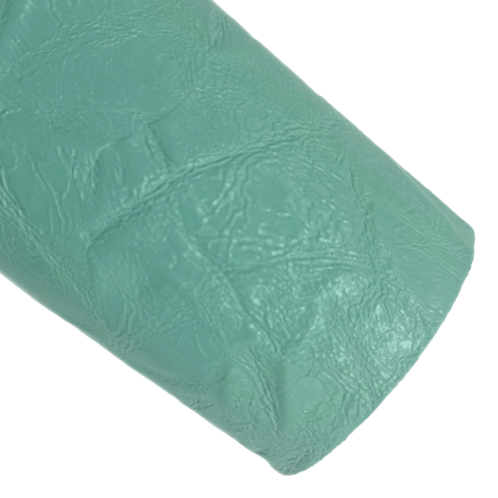 (NEW) Turquoise Crinkle Faux Leather