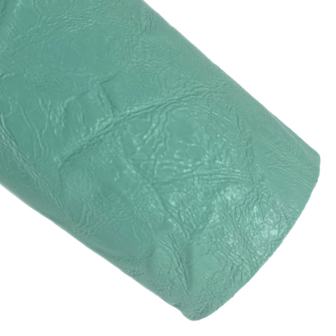 (NEW) Turquoise Crinkle Faux Leather