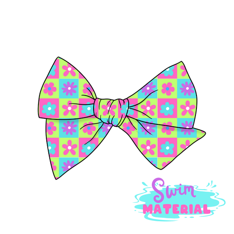 Cutsie Floral  5" Pre-Tied Swim Bow