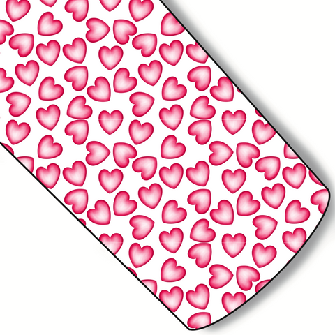 (Pre-Order) Watercolor Pink Hearts Custom Faux Leather