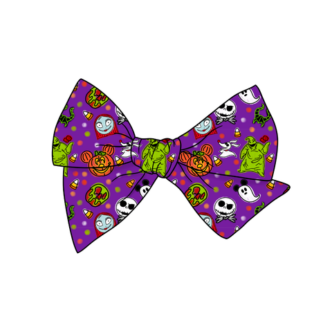 Nightmare Gang 5" Pre-Tied Fabric Bow